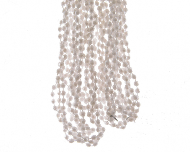Filo di perline bianco sfaccettate, diametro 5 mm, lunghezza 2.7 metri