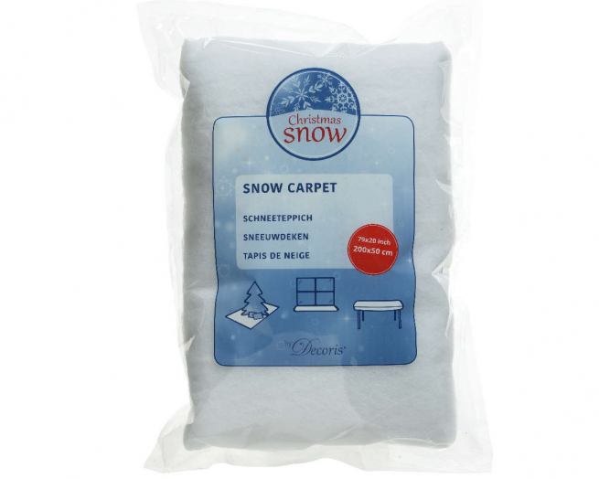 Tappeto di neve bianco, altezza 50 cm, lunghezza 2 metri