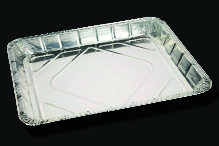 Vaschetta alluminio da 12 porzioni, base rettangolare, 335x396x48mm, confezione da 40 pezzi