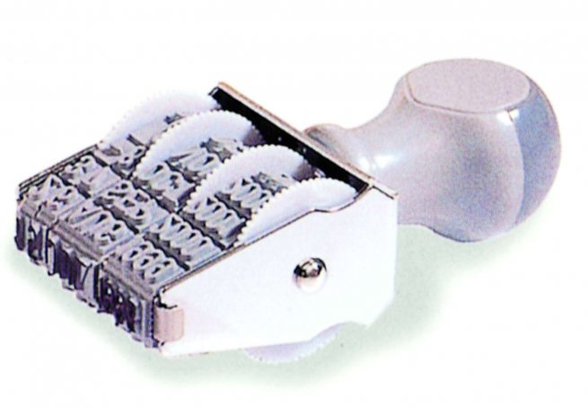 Datario in gomma con caratteri da 4 mm