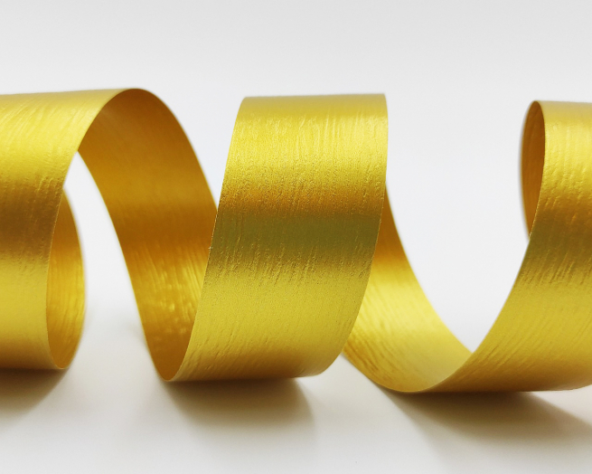 Rotolo nastro carta sintetica colori metallizzati, altezza 35 mm, in bobina da 250 mt