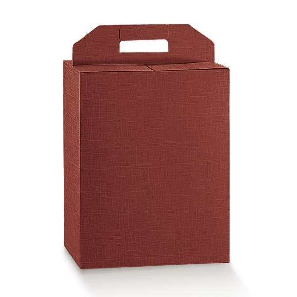 Scatola da 6 bottiglie bordeaux con separatori interni, 18x27 cm altezza 34 cm, cartone da 20 pezzi