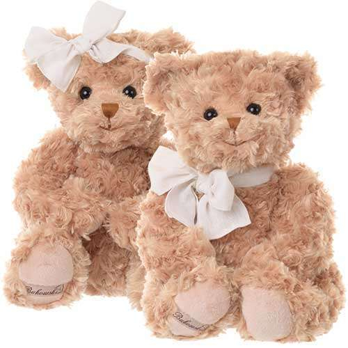 Orsetta "Daniels" bianco, altezza 40 cm