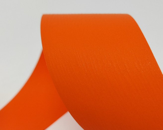 Rotolo nastro carta sintetica arancio, in bobina da 50 mt