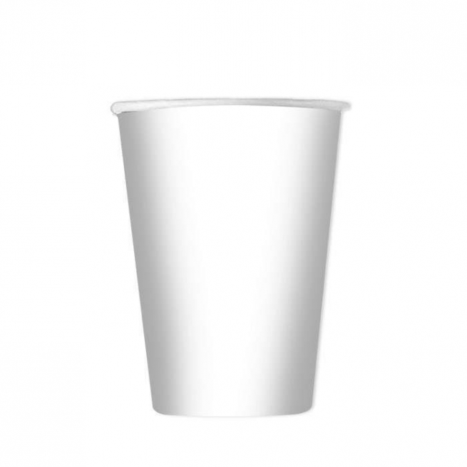 Bicchiere in cartoncino da 200 cc, tinta unita, confezione da 25 pezzi