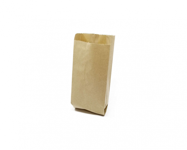 Sacchetto in carta avana millerighe opaco 50gr, cartone da 10 kg.