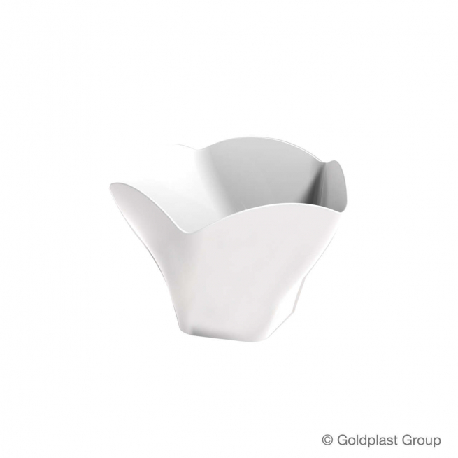 Coppetta rose design fingerfood bianca 90cc, confezione da 25 pezzi