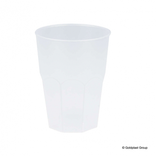 Bicchiere cocktail PP trasparente frosted 420cc, confezione da 20 pezzi
