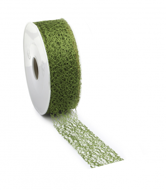 Rotolo nastro rete "Crispy" verde muschio, lunghezza 10 metri