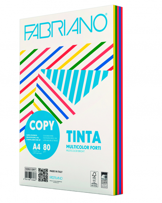 Risma di carta "Mixforti" da 80 gr/mq, formato A4, confezione da 250 fogli