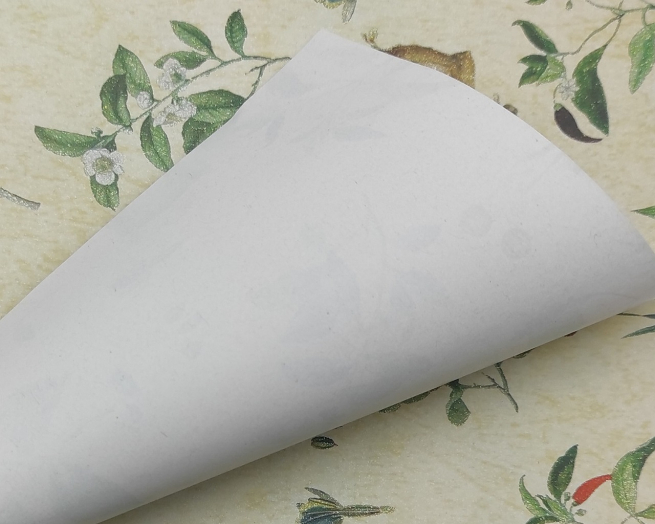 Carta da regalo marmorizzata beige, fantasia caffe' e peperoncino, formato 70x100 cm, confezione da 25 fogli