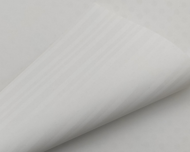 Carta da regalo double bianco 1 lato pois e 1 lato righe tono su tono, formato 70x100 cm, confezione da 25 fogli