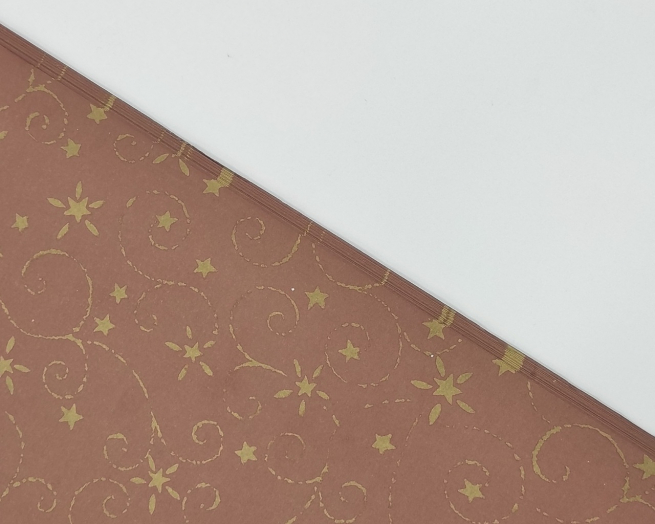 Carta regalo "Cris" tinta unita con decori oro, formato 70x100 cm, confezione da 25 fogli