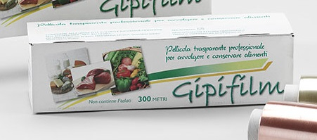 Pellicola trasparente "Gipifilm" con astuccio e seghetto, rotolo da 300 metri