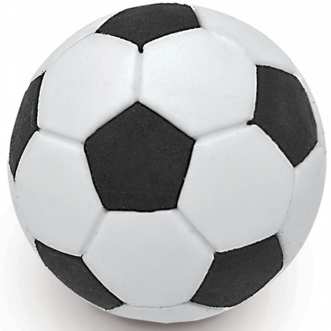 Gomma per cancellare a forma di pallone da calcio diametro mm 35