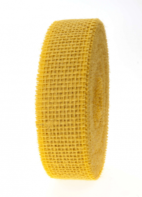 Rotolo nastro juta naturale giallo sole, lunghezza 20 metri