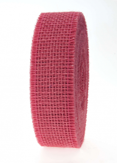 Rotolo nastro juta naturale rosa baby, lunghezza 25 metri