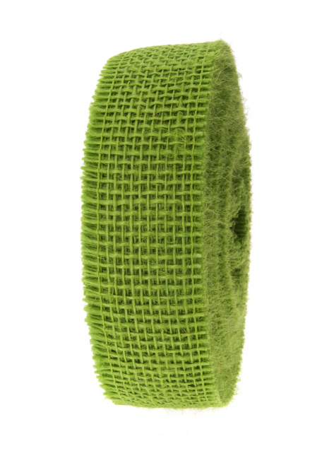 Rotolo nastro juta naturale verde mela, lunghezza 20 metri