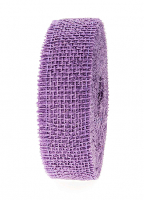 Rotolo nastro juta naturale lavanda, lunghezza 25 metri