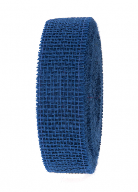 Rotolo nastro juta naturale blu elettrico, lunghezza 25 metri