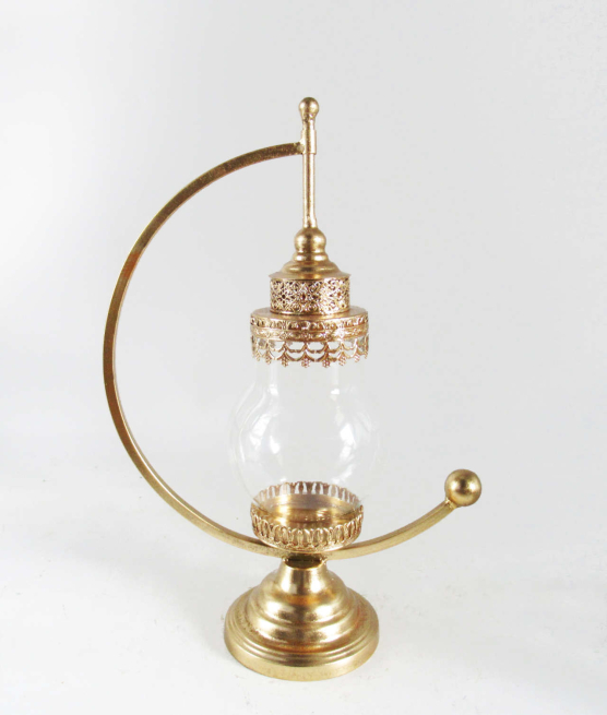 Lampada "Art Decò" oro, altezza 49 cm