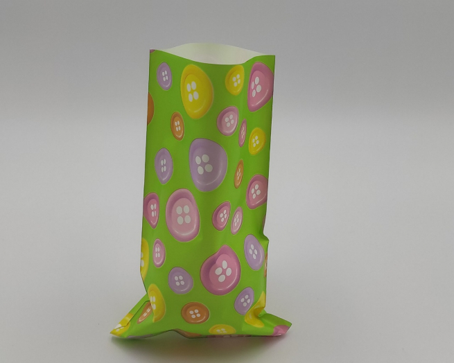 Sacchetto regalo perlato fantasia bottoni