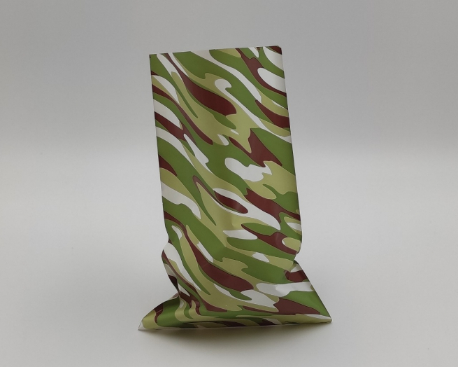 Sacchetto regalo fantasia "Camouflage", formato 16x25 cm, confezione da 50 pezzi
