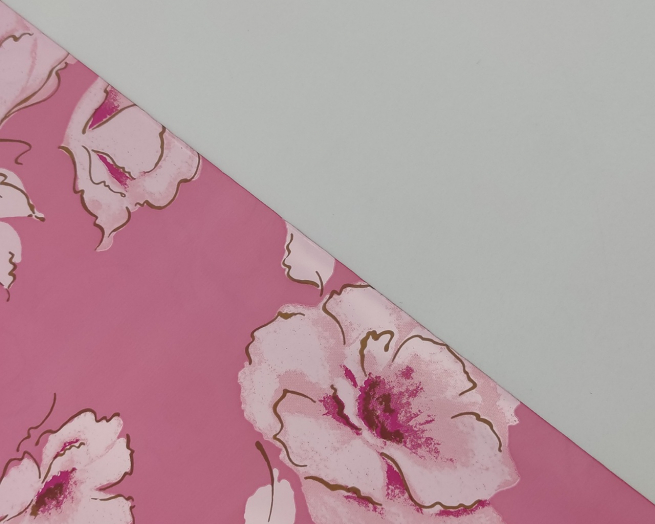 Sacchetto regalo perlato con peonia rosa