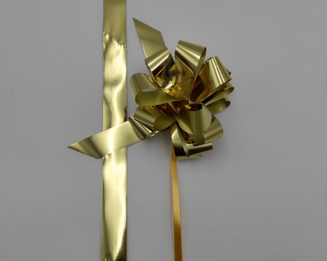 Coccarda laccio lux metallizzato, colore oro