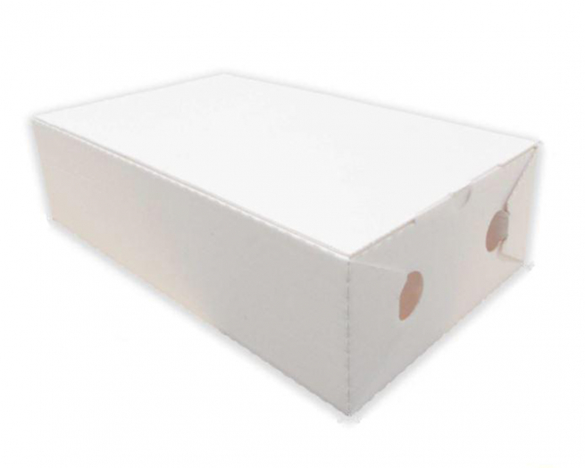 Contenitore asporto in cartoncino bianco, formato 170x290 altezza 75mm, cartone da 100 pezzi