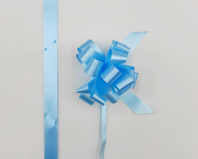 Coccarda laccio velox diamant, colore azzurro, confezione da 30 pezzi