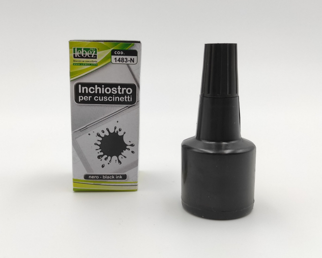 Inchiostro per cuscinetti timbri 30 cc di colore nero