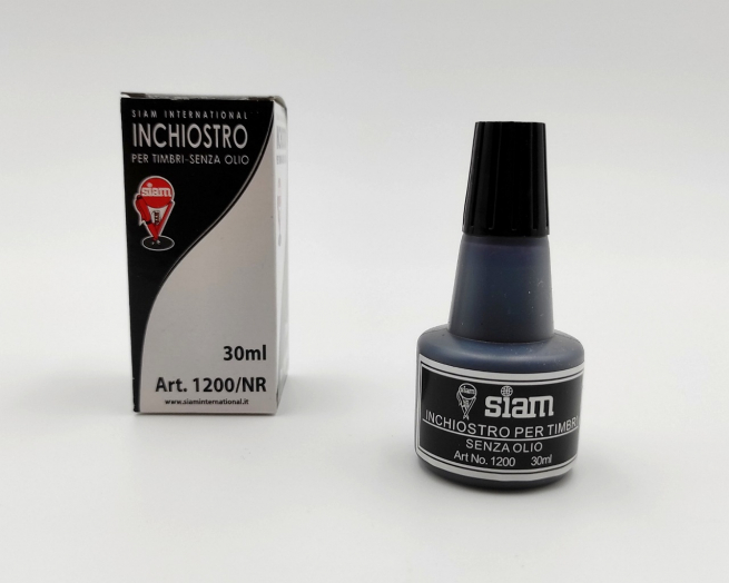 Inchiostro nero per cuscinetti, 30ml