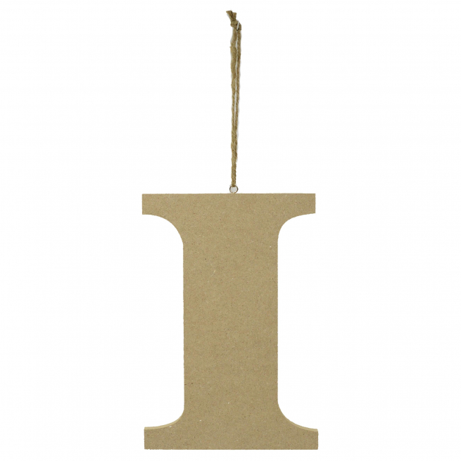 Lettera in legno da appendere cm 15x1.2 h 22