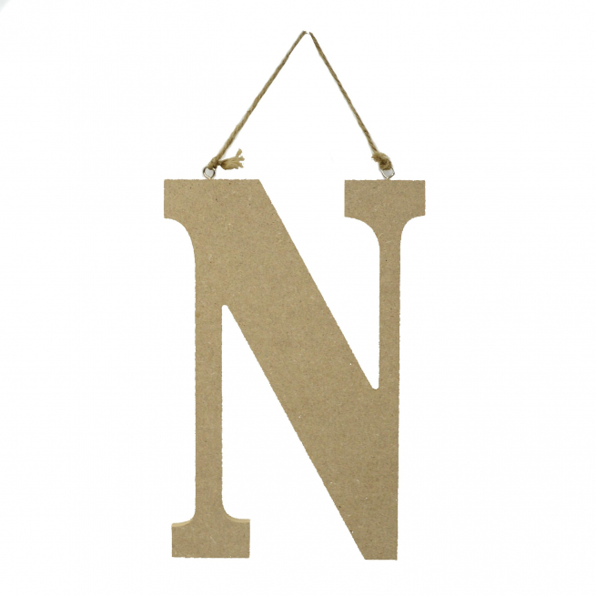 Lettera in legno da appendere cm 15x1.2 h 22