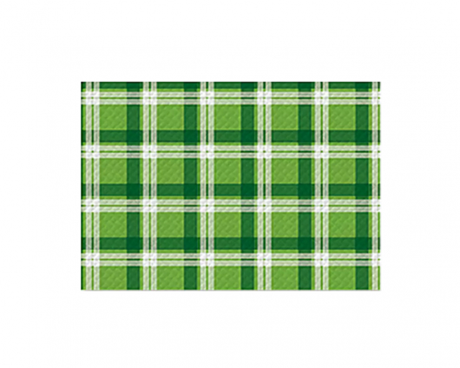 Tovaglietta in carta fantasia scozzese verde-blu formato 30x40cm, confezione da 250 pezzi