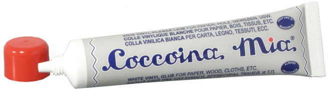 Colla vinilica bianca Coccoina Mia, tubetto da 50gr
