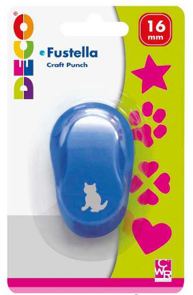 Fustella decorativa gatto seduto da 16 mm