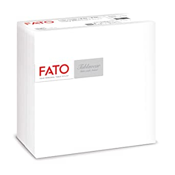 Tovagliolo bianco in carta 3 veli, formato 40x40cm, confezione da 100 pezzi