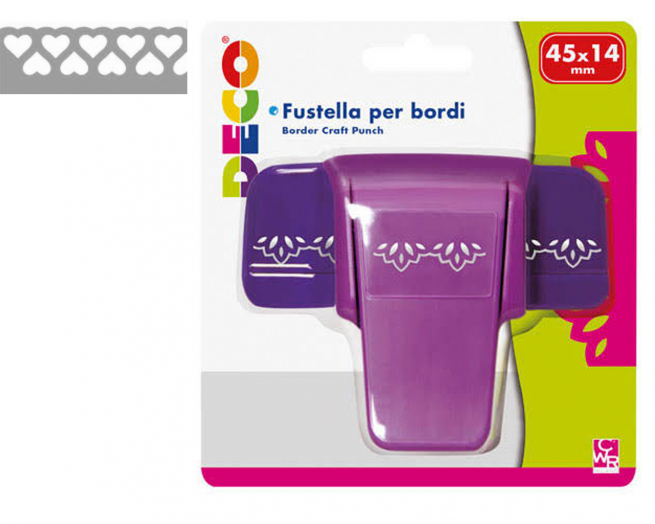 Fustella formato maxi per bordure, fantasia cuori
