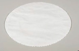 Sottofritto carta bianco diametro 20 cm, confezione da 500 pezzi