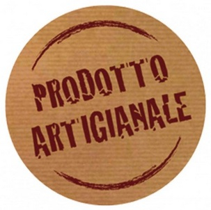 Etichetta adesiva tonda avana con scritta "prodotto artigianale", diametro 3 cm, confezione da 240 pezzi