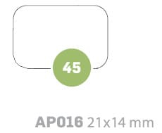 Etichette adesive rettangolari bianche, busta da 10 fogli