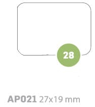 Etichette adesive rettangolari bianche, busta da 10 fogli