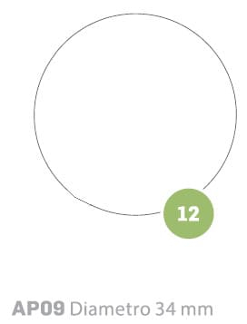 Etichette adesive tonde bianche, busta da 10 fogli