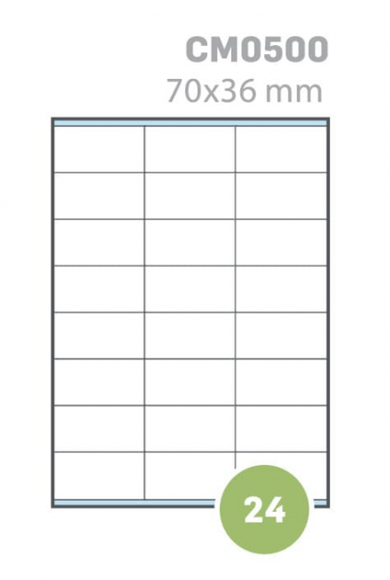 Etichette adesive rettangolari bianche in foglio A4 con margine, per stampa laser, inkjet e fotocopiatrice in scatola da 100 fogli