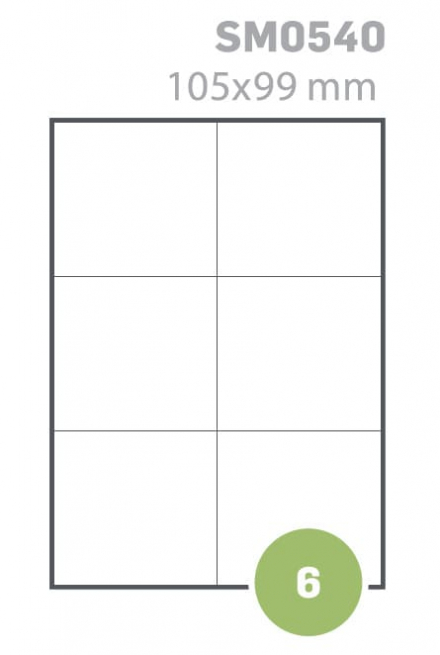 Etichette adesive rettangolari bianche in foglio A4 senza margine, per stampa laser, inkjet e fotocopiatrice in scatola da 100 fogli