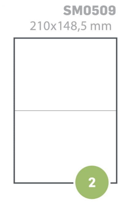 Etichette adesive rettangolari bianche in foglio A4 senza margine, per stampa laser, inkjet e fotocopiatrice in scatola da 100 fogli