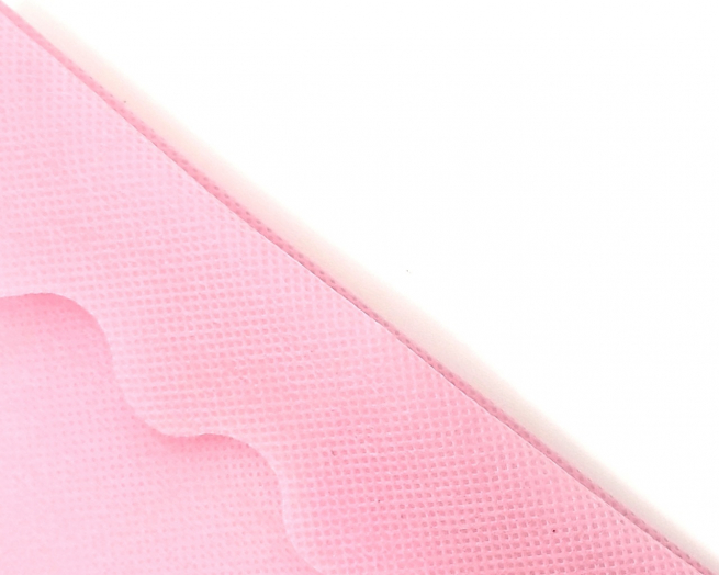 Sacchetto tessuto non tessuto rosa, bordo smerlato, confezione da 25 pezzi