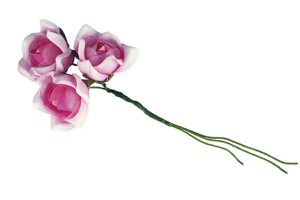 Bocciolo di rosa sfumato diametro 3 cm, altezza 8 cm, confezione da 36 pezzi